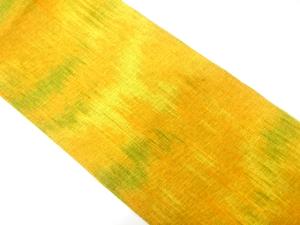 手織り真綿紬　絣柄　名古屋帯